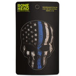 Blue Line Skull Sticker