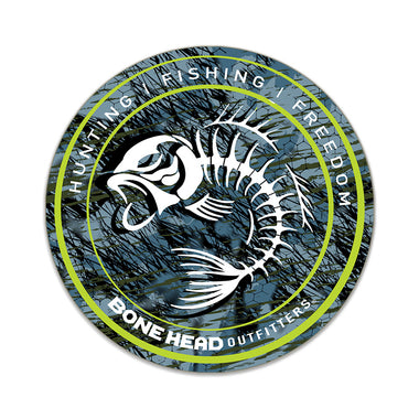 Camo Fish Skelly Sticker
