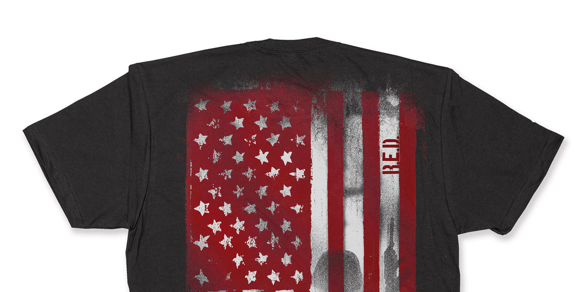 RED Flag on Black - Made in the USA – Bone Head Outfitters